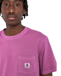 The Element Mens Basic Pocket T-Shirt in Deep Orchid