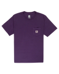 The Element Mens Basic Pocket T-Shirt in Grape