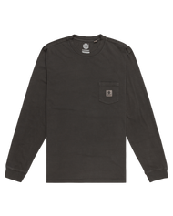 The Element Mens Basic Pocket T-Shirt in Off Black