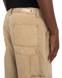 The Element Mens Carpenter Canvas Trousers in Khaki