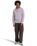 The Element Mens Blazin Chest Hoodie in Lavender Grey