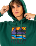 The Element Mens Trekka Hoodie in Dark Green