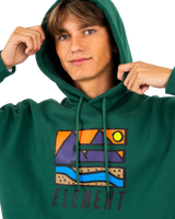 The Element Mens Trekka Hoodie in Dark Green