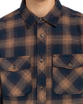 The Element Mens Tacoma Classic Flannel Shirt in Dull Gold