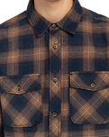 The Element Mens Tacoma Classic Flannel Shirt in Dull Gold