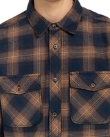 The Element Mens Tacoma Classic Flannel Shirt in Dull Gold