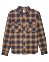 The Element Mens Tacoma Classic Flannel Shirt in Dull Gold