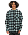 The Element Mens Lumber Classic Flannel Shirt in Black & Mineral