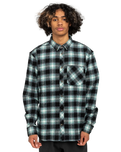 The Element Mens Lumber Classic Flannel Shirt in Black & Mineral