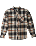 The Element Mens Lumber Classic Flannel Shirt in Black & Dull Gold