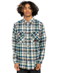 The Element Mens Hueco Classic Flannel Shirt in Chestnut & Mineral