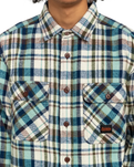 The Element Mens Hueco Classic Flannel Shirt in Chestnut & Mineral