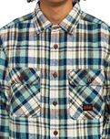 The Element Mens Hueco Classic Flannel Shirt in Chestnut & Mineral