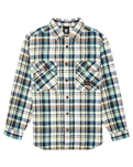 The Element Mens Hueco Classic Flannel Shirt in Chestnut & Mineral