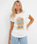 The Born by the Sea Womens Cornwall Arch T-Shirt in Stone Washed White