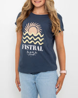 Fistral T-Shirt in Denim Blue