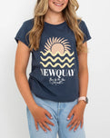 Newquay T-Shirt in Denim Blue