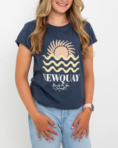 Newquay T-Shirt in Denim Blue