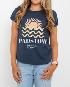 Padstow T-Shirt in Denim Blue