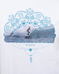 The Born by the Sea Womens Photo Mandala T-Shirt in White