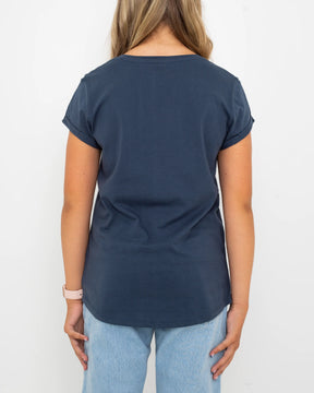 Newquay T-Shirt in Denim Blue