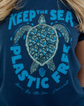 Turtle T-Shirt in Denim Blue