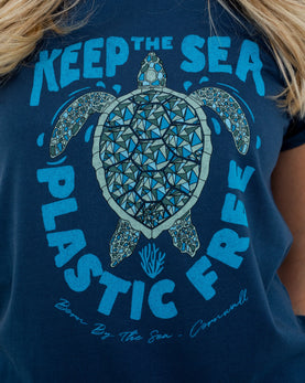 Turtle T-Shirt in Denim Blue