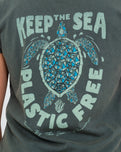 Turtle T-Shirt in Stone Wash Green