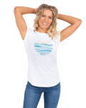 The Born by the Sea Womens Wave After Wave 2 T-Shirt in White