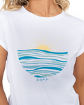 The Born by the Sea Womens Wave After Wave 2 T-Shirt in White