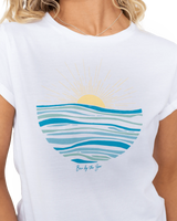 The Born by the Sea Womens Wave After Wave 2 T-Shirt in White