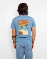 The Salt Water Seeker Mens Angles T-Shirt in Blue Dusk