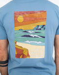 The Salt Water Seeker Mens Angles T-Shirt in Blue Dusk