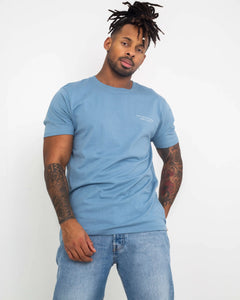 The Salt Water Seeker Mens Map 2.0 T-Shirt in Blue Dusk