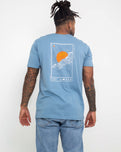 The Salt Water Seeker Mens Map 2.0 T-Shirt in Blue Dusk