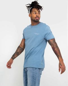 The Salt Water Seeker Mens Map 2.0 T-Shirt in Blue Dusk