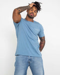 The Salt Water Seeker Mens Map 2.0 T-Shirt in Blue Dusk