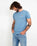 The Salt Water Seeker Mens Palm T-Shirt in Blue Dusk