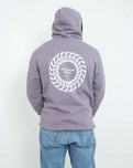 The Salt Water Seeker Mens Fins Hoodie in Storm Grey