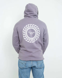 The Salt Water Seeker Mens Fins Hoodie in Storm Grey