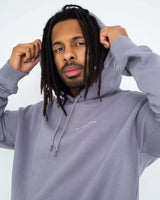 The Salt Water Seeker Mens Fins Hoodie in Storm Grey