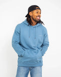 The Salt Water Seeker Mens Golden Hoodie in Blue Dusk