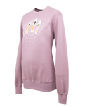 The Born by the Sea Womens Surf Babes Sweatshirt in Purple Rose