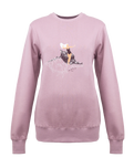The Born by the Sea Womens Ride The Wave Sweatshirt in Purple Rose