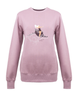 The Born by the Sea Womens Ride The Wave Sweatshirt in Purple Rose