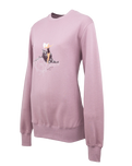 The Born by the Sea Womens Ride The Wave Sweatshirt in Purple Rose