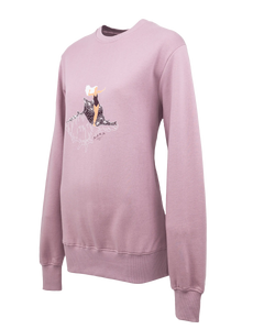 The Born by the Sea Womens Ride The Wave Sweatshirt in Purple Rose