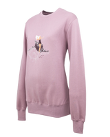 The Born by the Sea Womens Ride The Wave Sweatshirt in Purple Rose