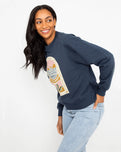 The Born by the Sea Womens Cornwall Arch Sweatshirt in Denim Blue