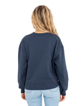 The Born by the Sea Womens Plastic Free 23 Sweatshirt in Denim Blue